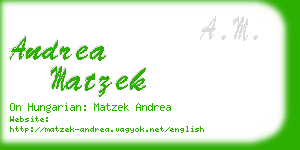 andrea matzek business card